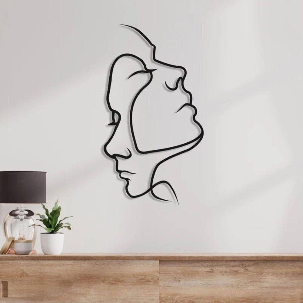 Simple Heart Wall Art with Abstract Design