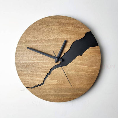 Unique Black Modern Wall Clock