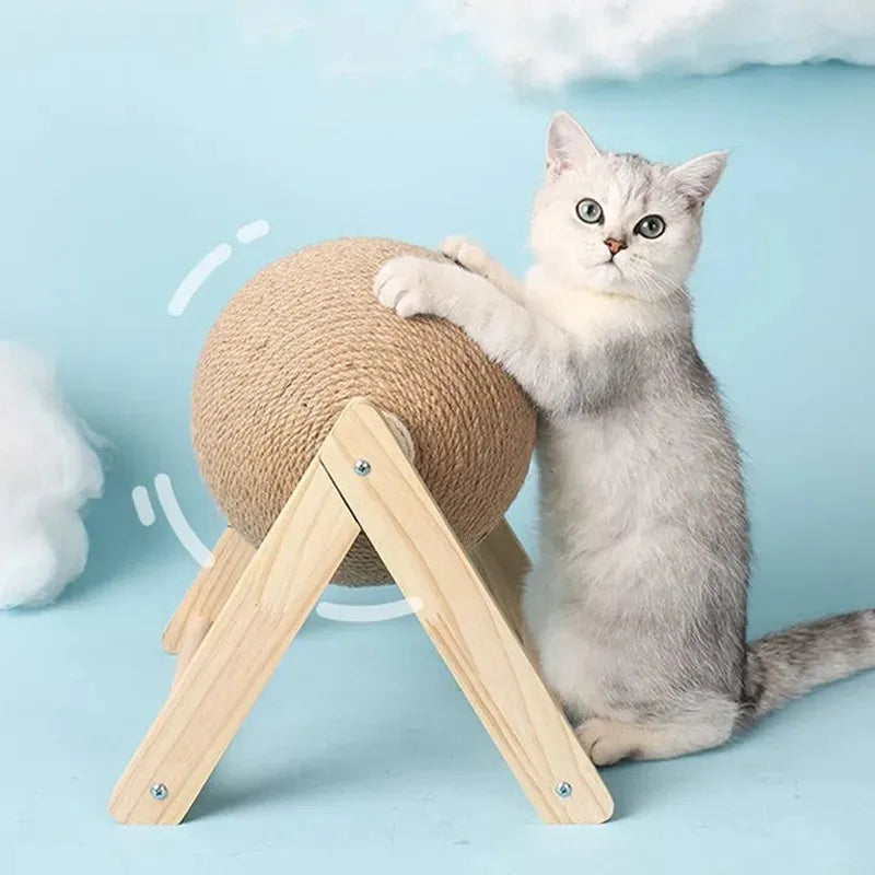 Natural Fiber Cat Scratcher Ball Toy