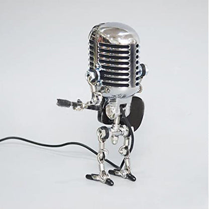Vintage Style Microphone Robot Toy