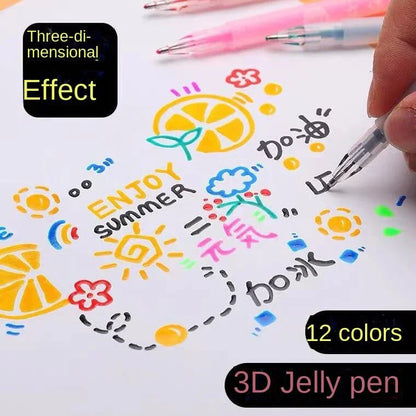 Vibrant Gel Pen Set for Artistic 3D Designs - Befez