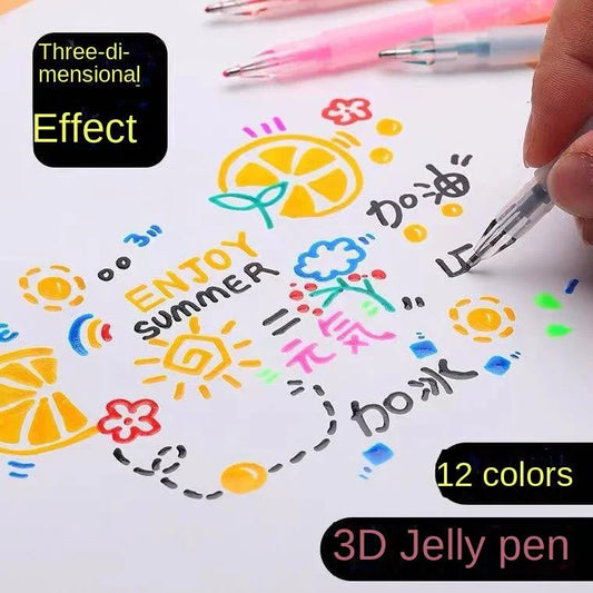 Vibrant Gel Pen Set for Artistic 3D Designs - Befez