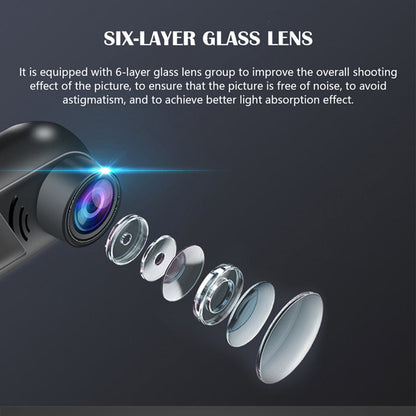 Compact 1080P HD Car Dash Cam with 360 Rotation