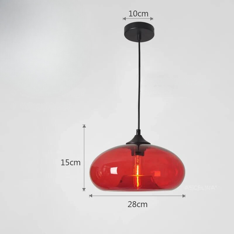 Retro Glass Hanging Lamp Pendant Light