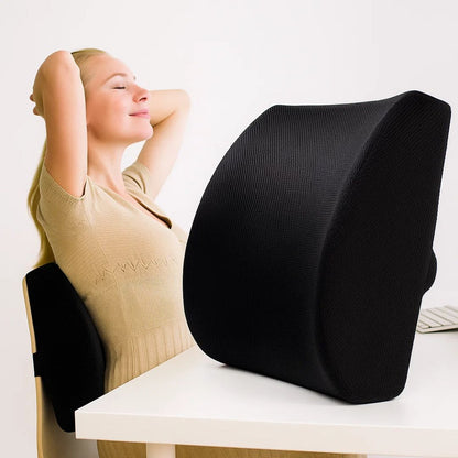 Comfortable Car Back Support Cushion with Memory Foam