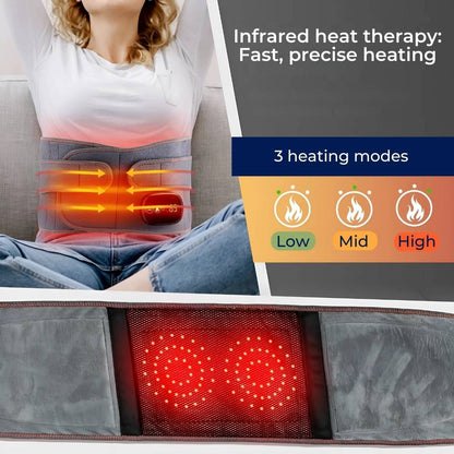 Warm Back Support Belt with Red Light Therapy
