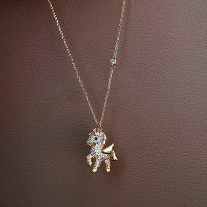 Cute Unicorn Pendant Necklace