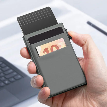 Slim RFID Blocking Card Wallet with 8 Card Slots