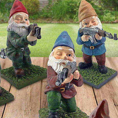 Tough Army Yard Gnome