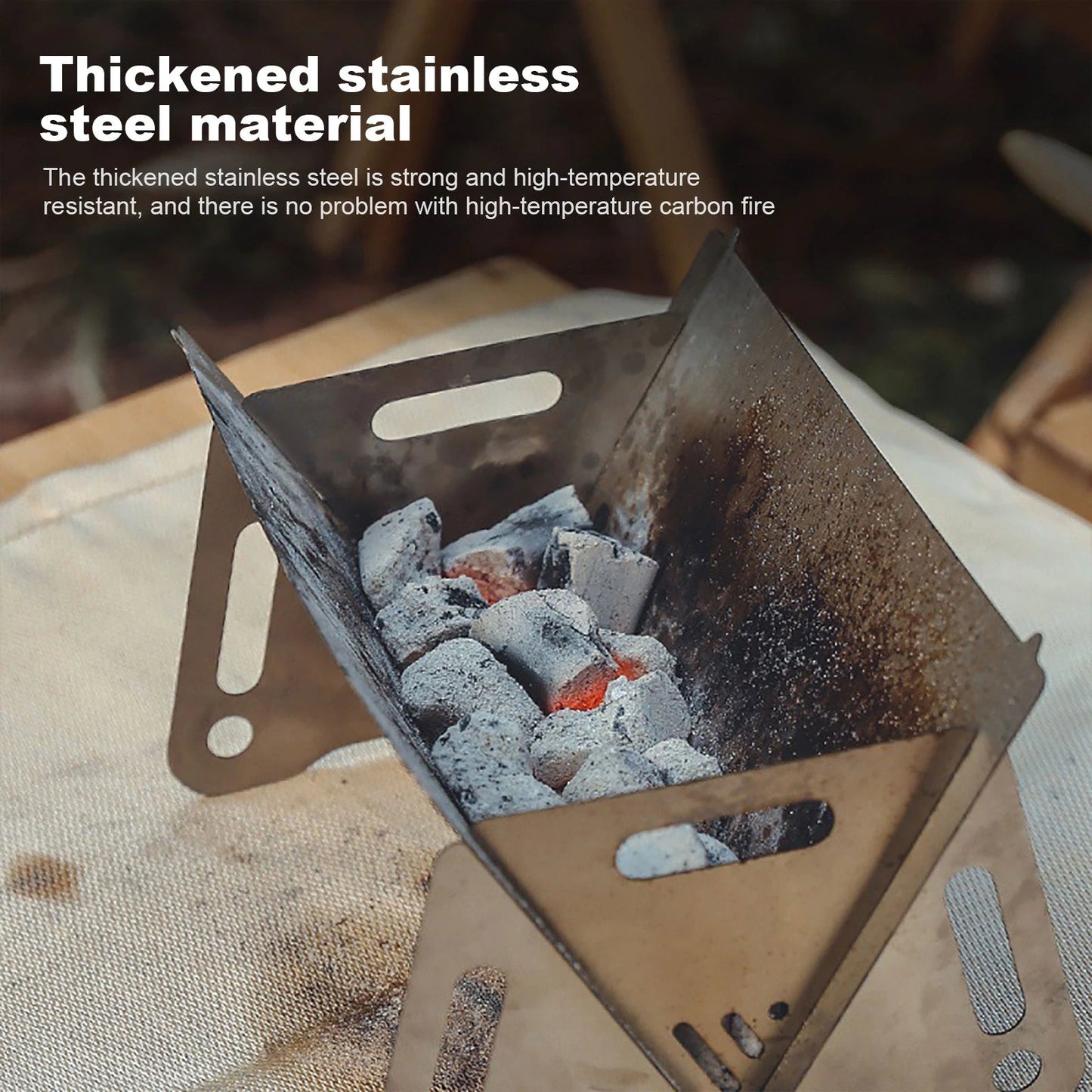 Compact Outdoor Collapsible Stainless Steel BBQ Grill
