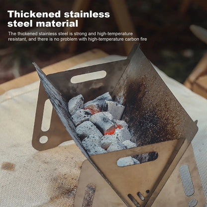 Compact Outdoor Collapsible Stainless Steel BBQ Grill