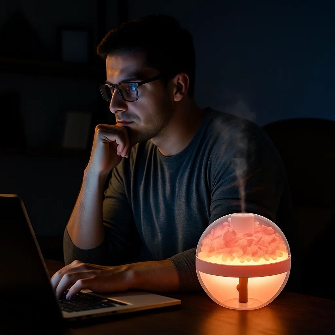Compact Aroma Diffuser with Night Light and Humidifier