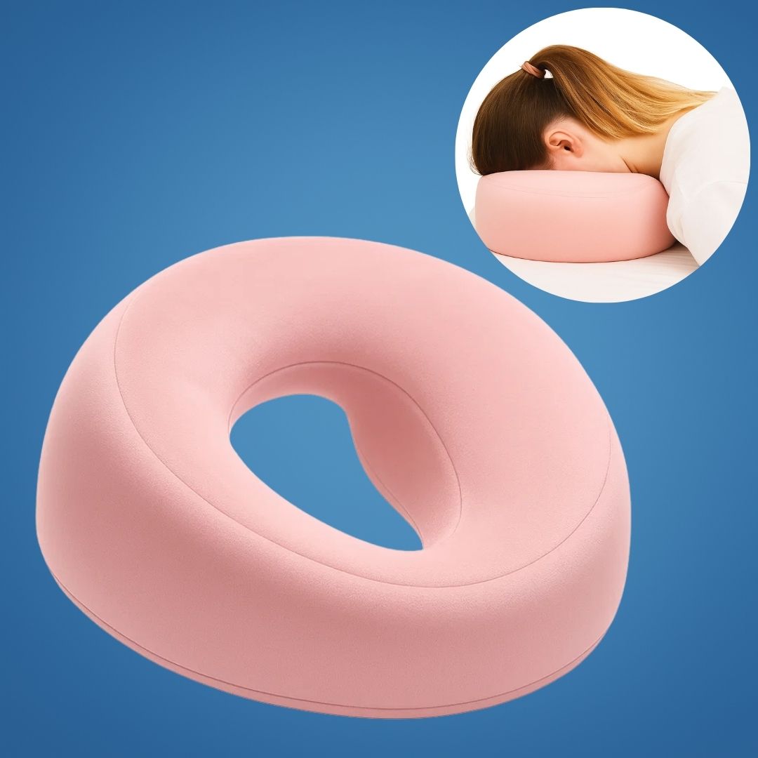 Contoured Memory Foam Face Pillow for Stomach Sleepers