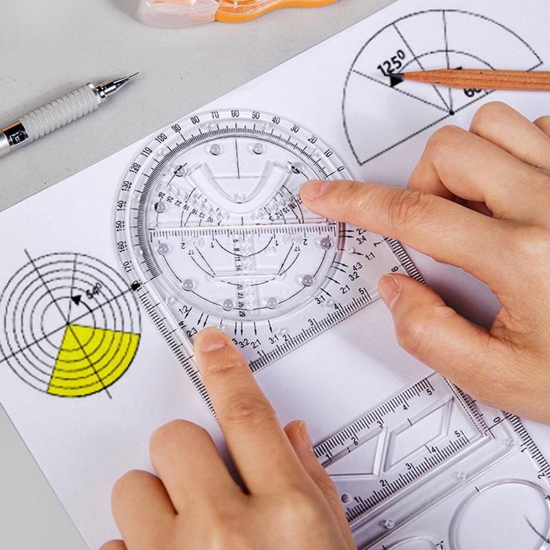 Practical 3-in-1 Math Ruler Set