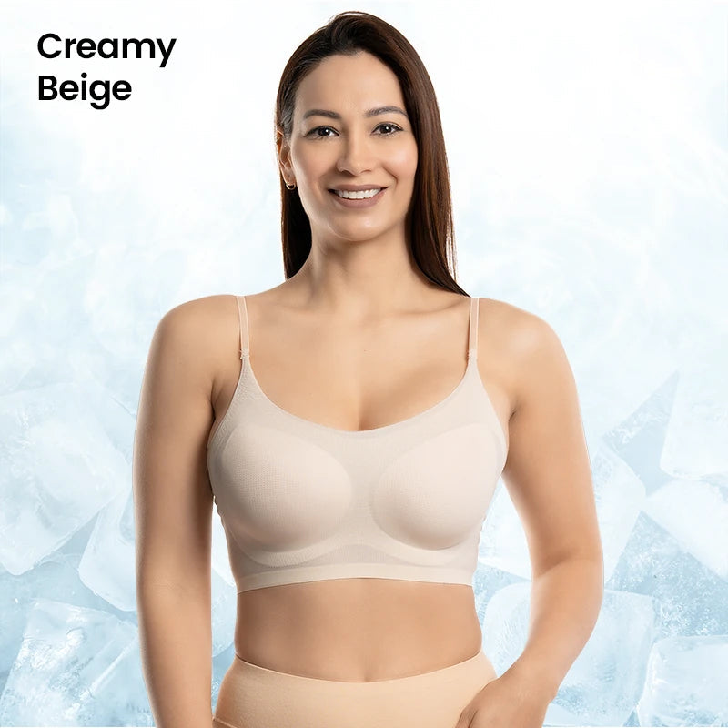 Slim Cooling Bra Made of Breathable Silk