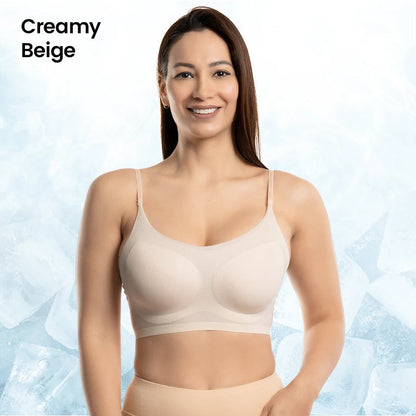 Slim Cooling Bra Made of Breathable Silk