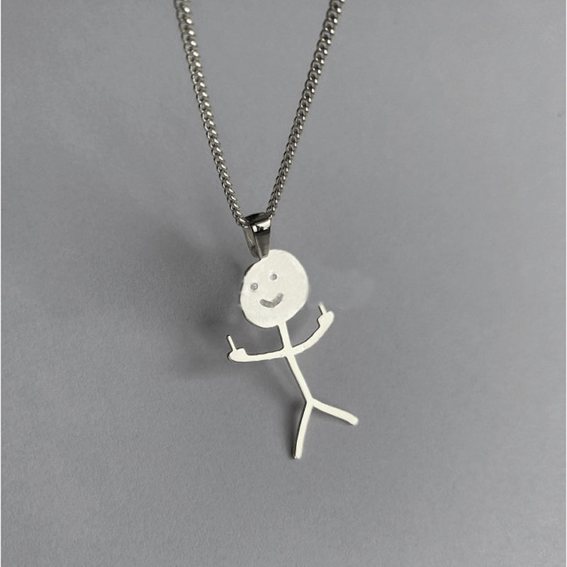 Trendy Novelty Laughing Necklace