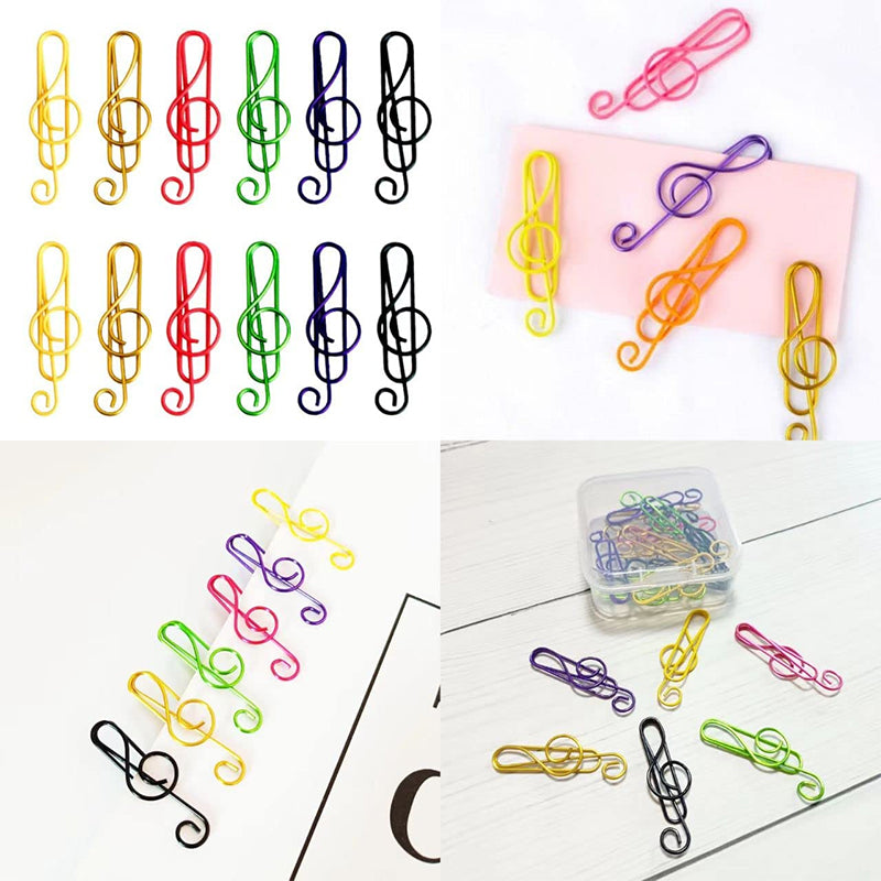 Colorful Metal Paper Clip Music Notes