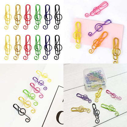 Colorful Metal Paper Clip Music Notes