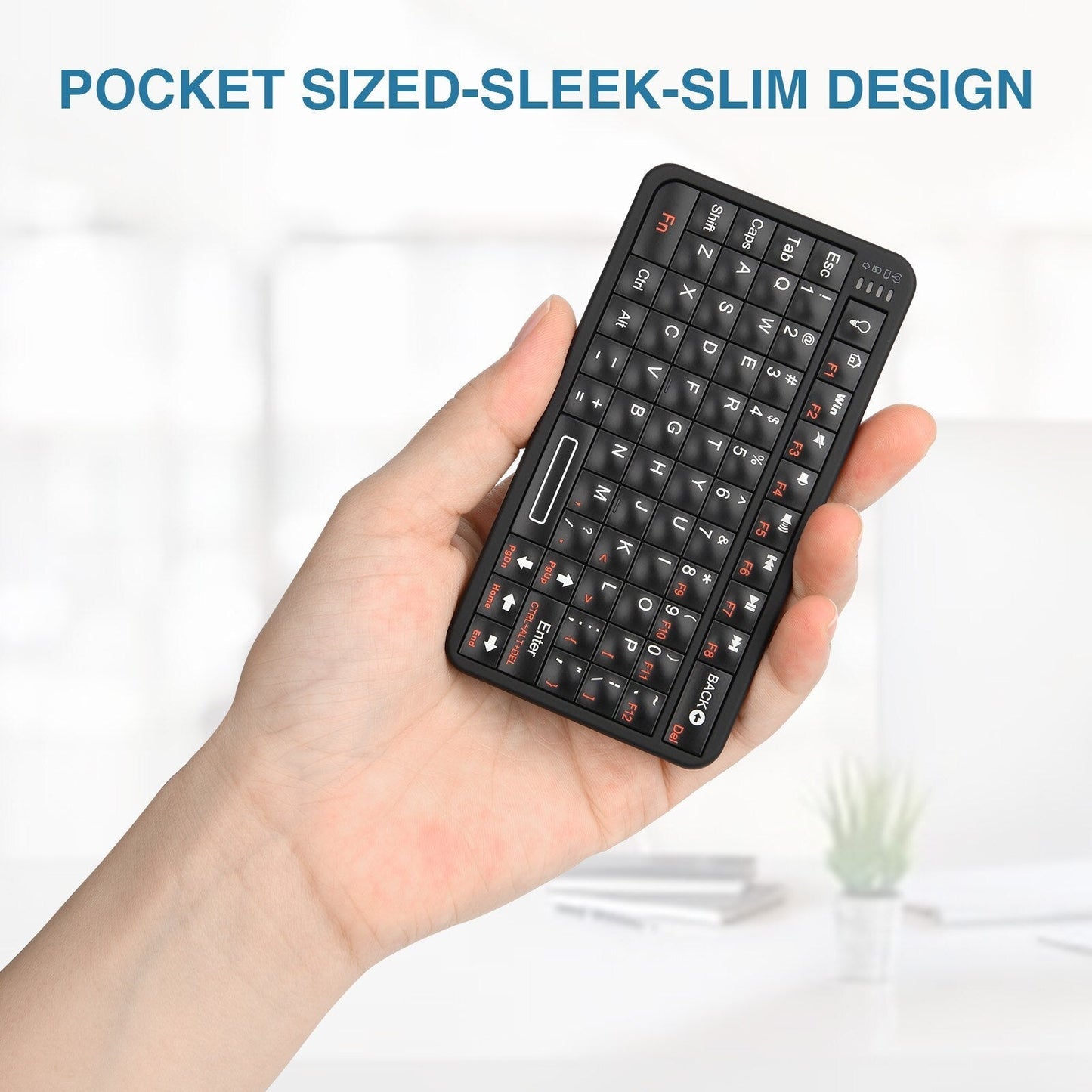 Compact 2-in-1 Wireless Portable Keyboard