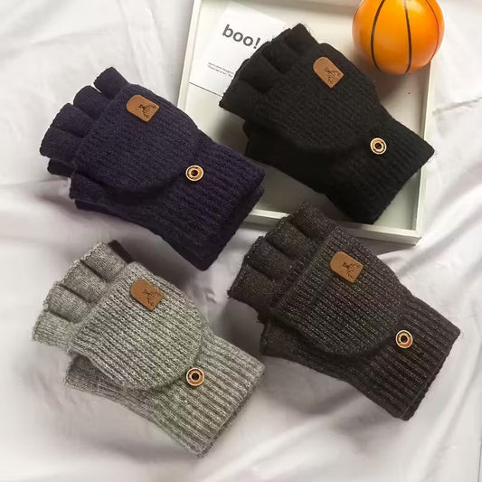 Befez | Men's Thermal Fingerless Gloves - Insulated and Cozy - Befez