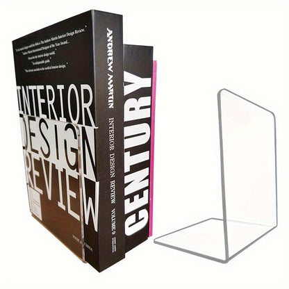 Stylish L-Shaped Clear Book Stand