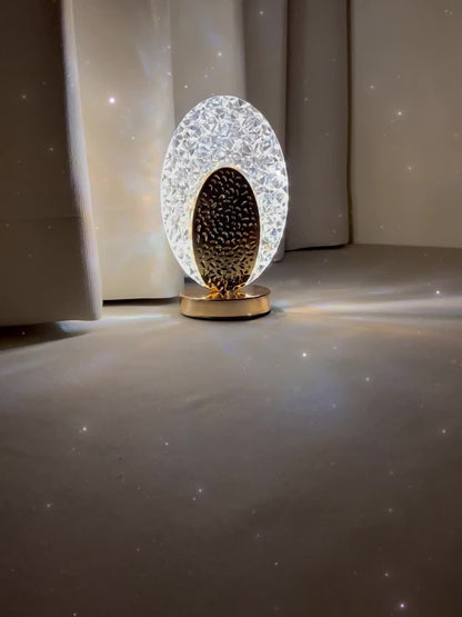 Decorative USB Desk Lamp with Soft Feather Shade