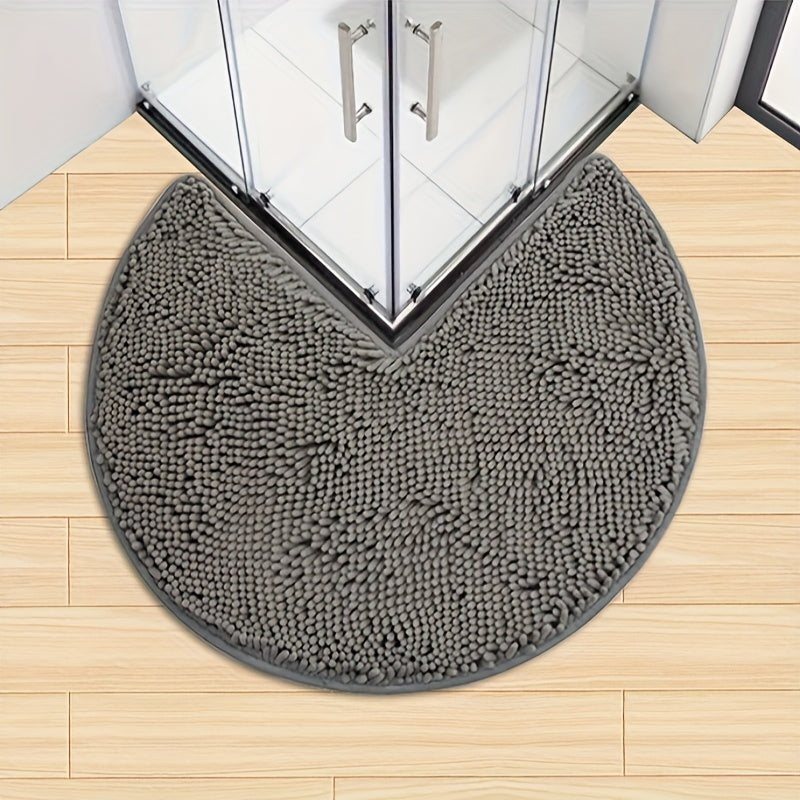 Plush Chenille Bathroom Mat - Soft & Non-Slip