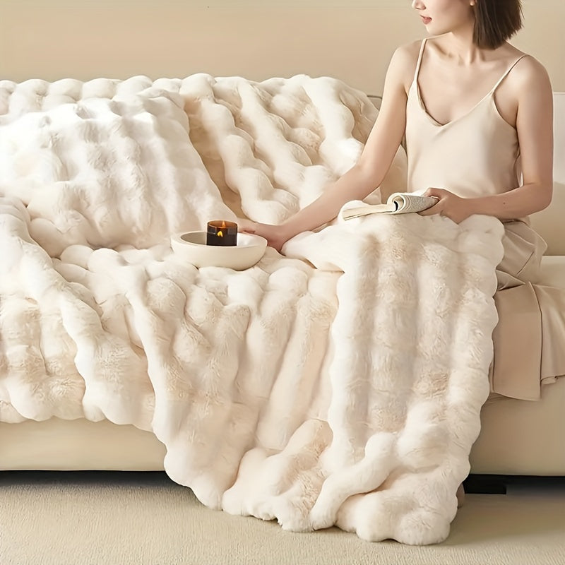 Cozy Rabbit Plush Throw Blanket - Soft and Durable