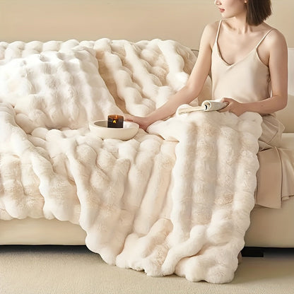 Cozy Rabbit Plush Throw Blanket - Soft and Durable