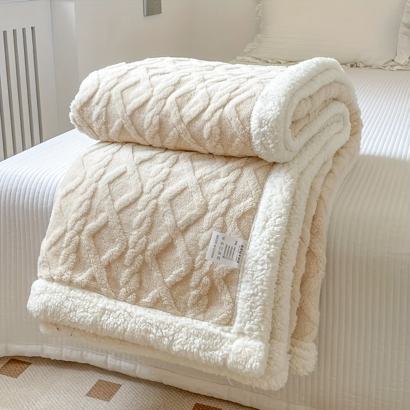 Cozy Double Sided Fleece Throw Blanket