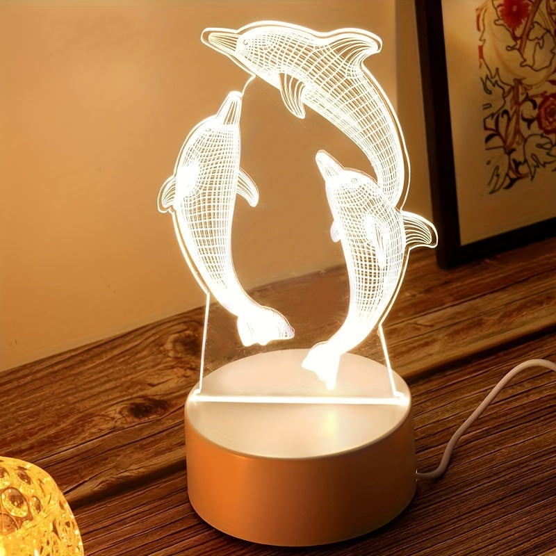 Colorful 3D Optical Table Lamp