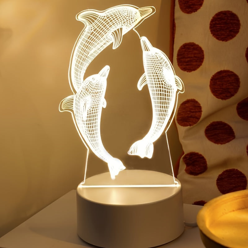 Colorful 3D Optical Table Lamp