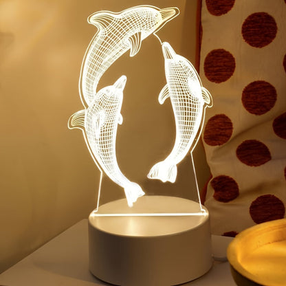 Colorful 3D Optical Table Lamp