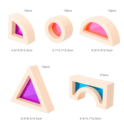 Vibrant Kids Wooden Building Blocks