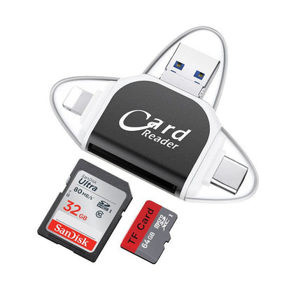 Versatile 4-in-1 Multiport SD Card Adapter