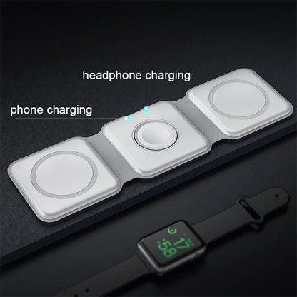 Compact 3 in 1 Portable Wireless Charging Pad