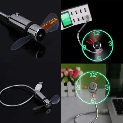 Quiet Cooling Desk Clock Fan