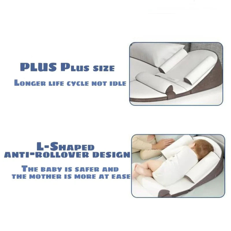 Soft Newborn Sleep Positioner Pillow for Baby Bed Safety