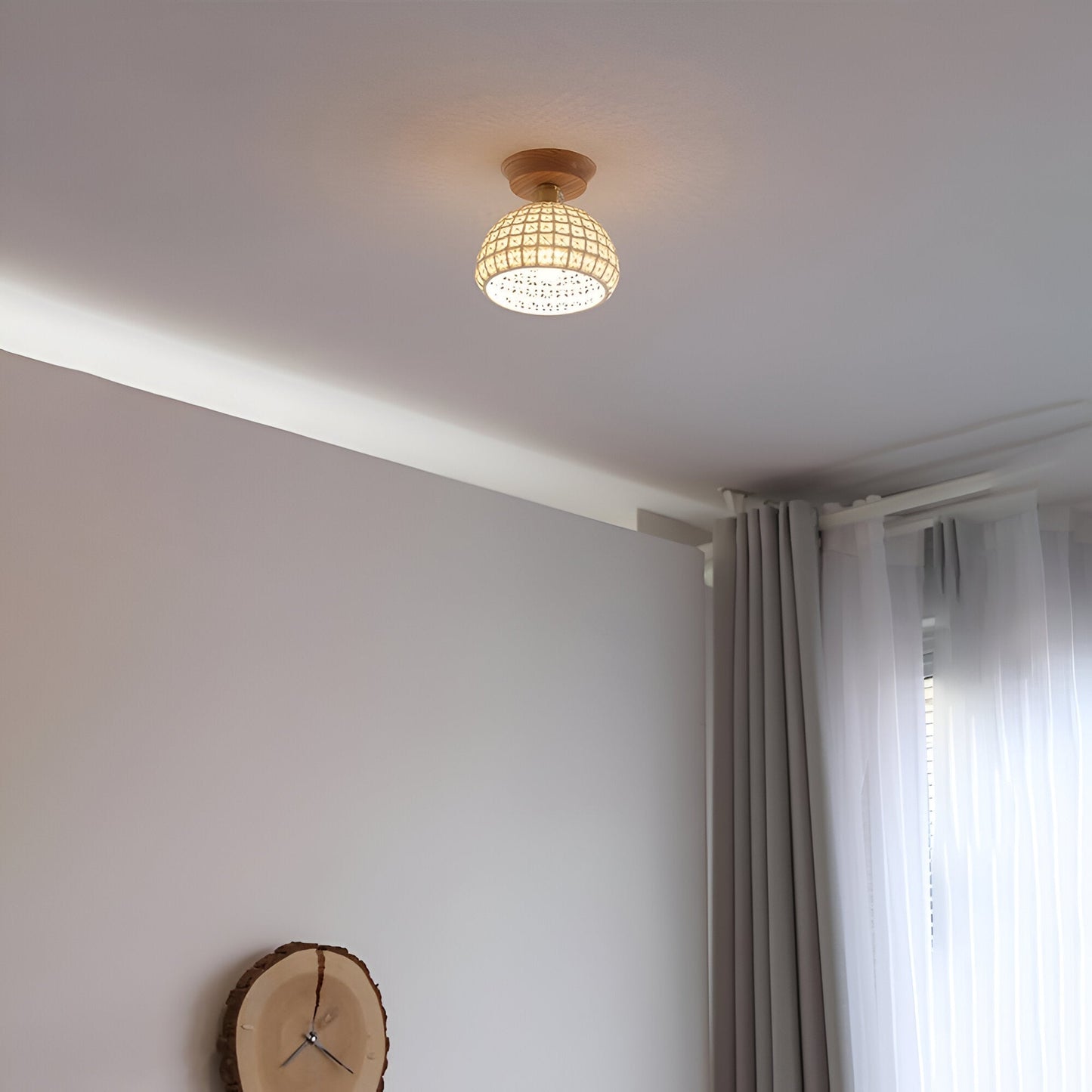 Simple White Ceramic Ceiling Light
