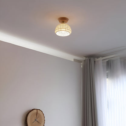 Simple White Ceramic Ceiling Light