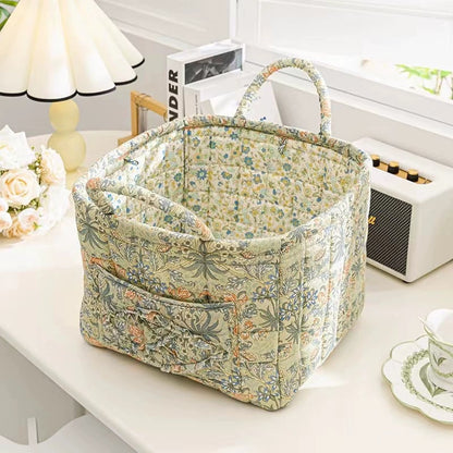 Rustic Woven Cloth Storage Basket