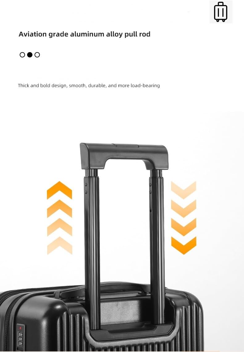 Durable Carry On Suitcase with USB Charger & Lock