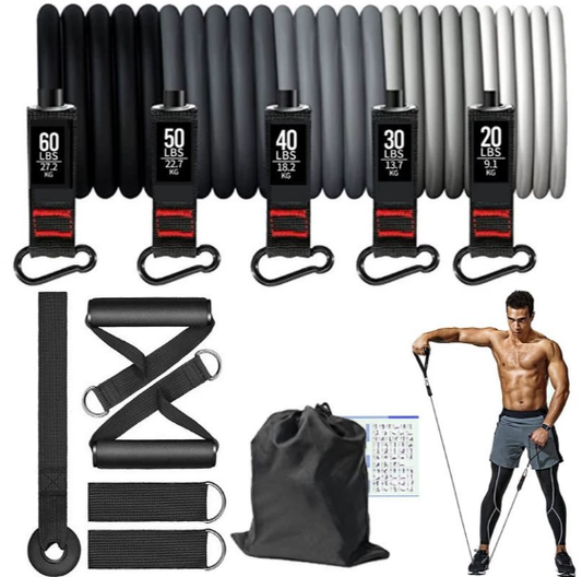 Premium Fitness Resistance Bands Set with Handles & Anchor - Befez