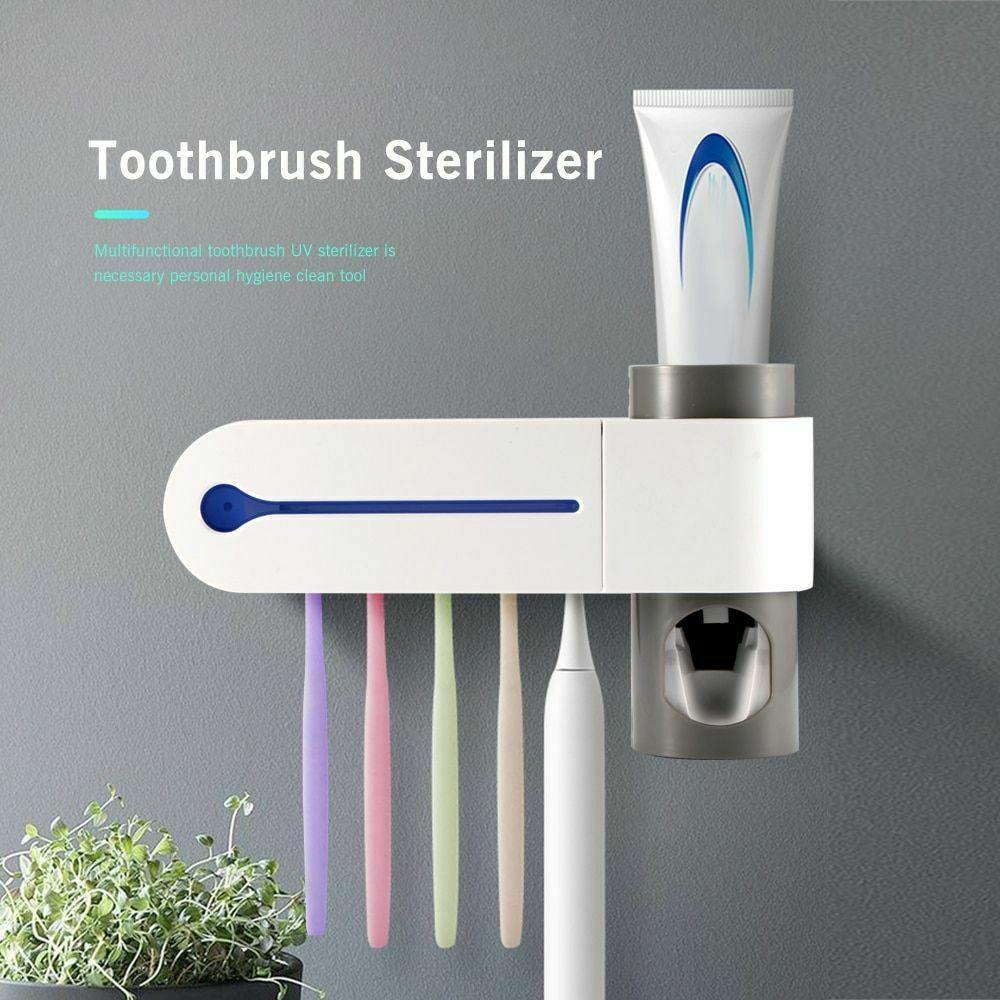 Automatic Toothbrush Sanitizer & Paste Dispenser