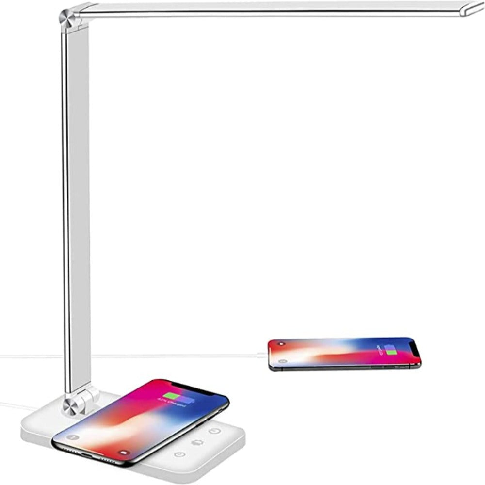 Compact LED Office Lamp with USB Port and 5 Bright Modes