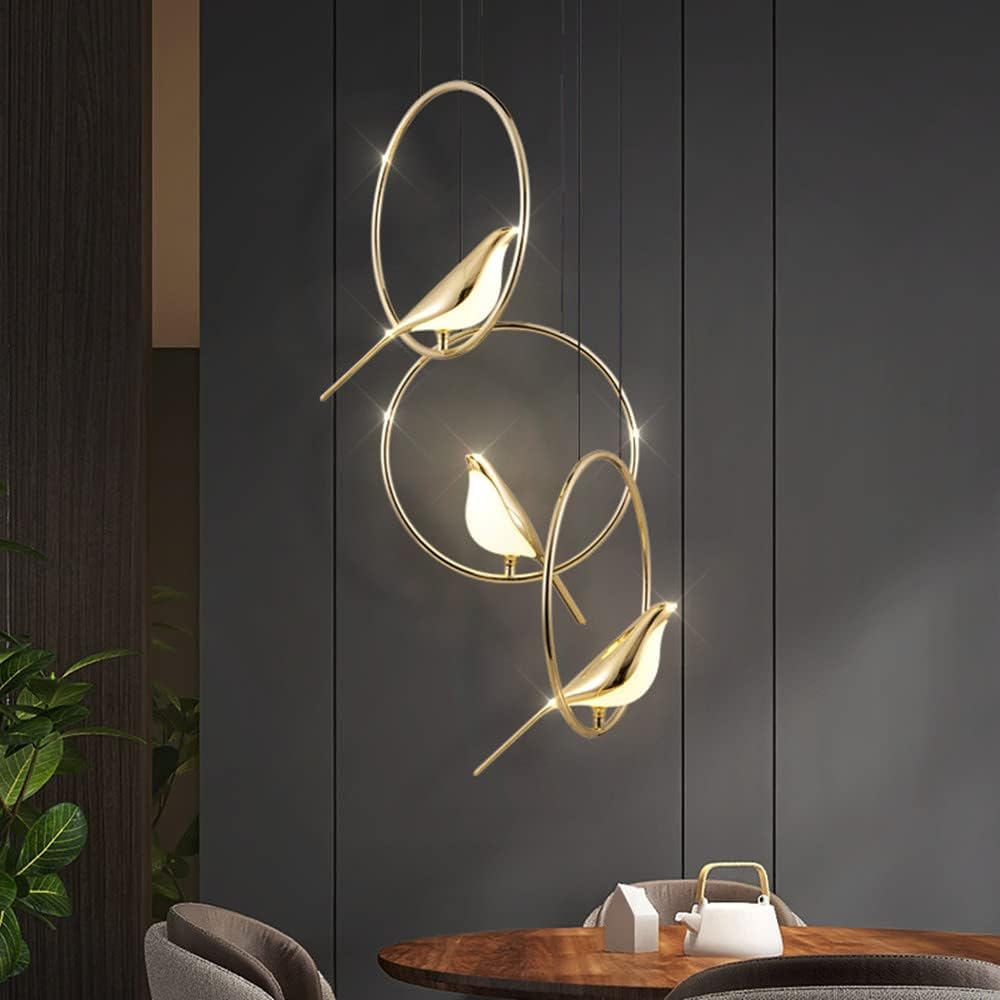 Colorful Bird Shaped LED Pendant Lamp