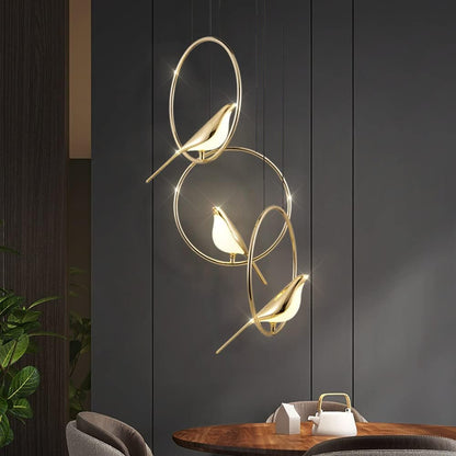 Colorful Bird Shaped LED Pendant Lamp