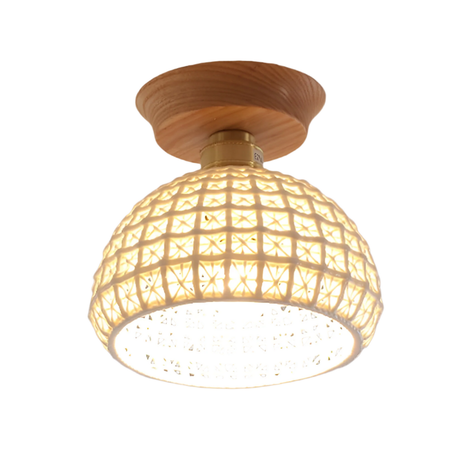 Simple White Ceramic Ceiling Light