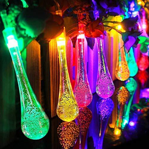 Colorful Solar Powered Water Drop Lights